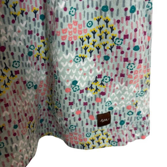 Tea Collection Green Floral Polka Dot Print Dress Toddler Girl Size 3 - Picture 4 of 4